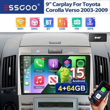 4+64GB DAB+ per Toyota Corolla Verso 2003-2009 Autoradio GPS Navi RDS Android 15