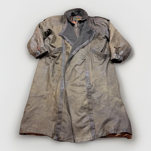 Giacca trench pelle vintage