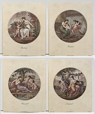 Set di 4 Stampe Antiche Colore