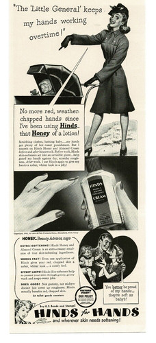 1943 hinds hand lotion - hand,
