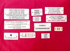 Lotto di 11 Targhe Carrozze Treni FS Ferrovie dello Stato Anni 70/80