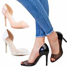 Scarpe donna decollete trasparenti eleganti open toe decoltè TOOCOOL P2L8670-3