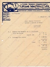 1937 PADOVA Studio Tecnico commerciale Ricamo industrializzato Carta intestata