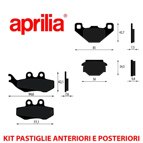 Kit pastiglie freno anteriori - kit,