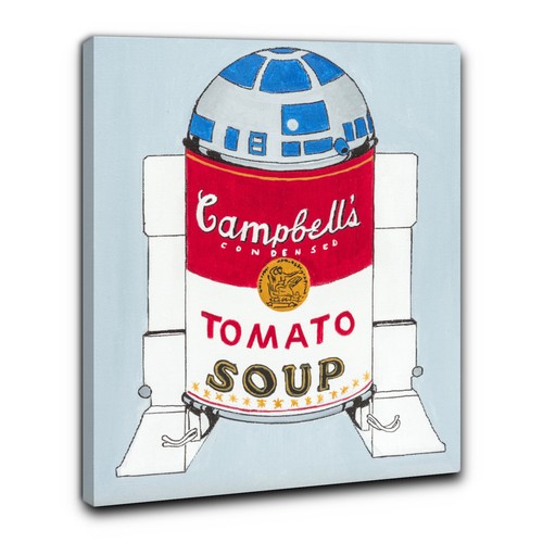 Nerdart quadro r2d2 - quadro, campbell's