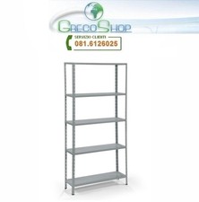 Kit Scaffale 5 Ripiani in metallo 100x40cm altezza variabile