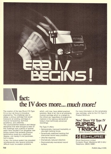 1978 advert shure - 'v15, type