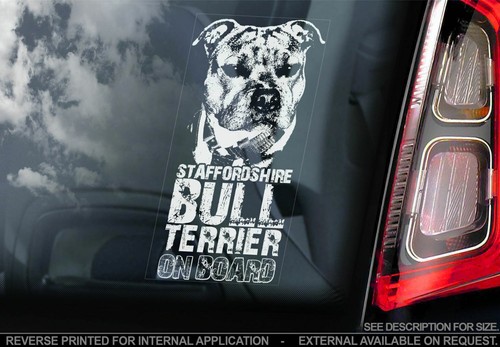 Staffy car sticker - staffy,