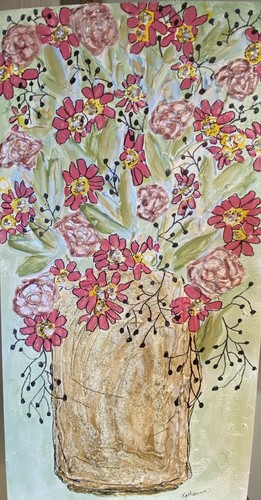 Quadro astratto floreale
