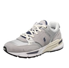 Ralph Lauren Trackster 250 - Sneakers In Suede Grigio - Uomo Scarpe Sneakers