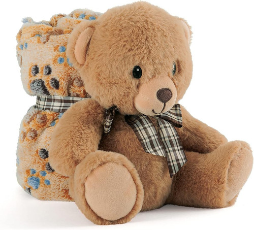 Coperta neonato con peluche - con,