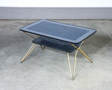 ⚜️ TAVOLINO BASSO CAFFÈ DESIGN ITALIA VETRO SPECCHIATO VINTAGE MID-CENTURY