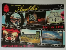 PELLICCERIA ANNABELLA PAVIA SALUTI DA VEDUTINE  CARTOLINA D'EPOCA