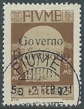 1921 FIUME USATO GOVERNO