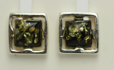 Orecchini In Ambra 925 Argento