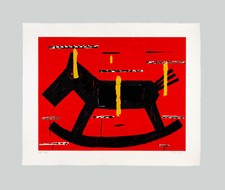 Giuliano TOMAINO - "Senza titolo" - Serigrafia e collage, 80 x 100 cm