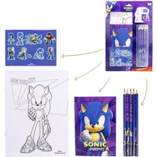 Set cancelleria bambini ufficiale Sonic Prime materiale scuola da colorare