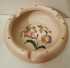 CERAMICA LENCI POSACENERE DECORATO CON FIORI - LENCI POTTERY ASHTRAY