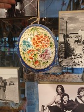 Hand-Painted Decorative Ostrich Egg – 13.5 cm – Unique Art Collectible Home Déco