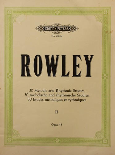 Libro rowley studi - rowley, melodici