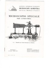 MICROSCOPI  KORISTKA , CATALOGO PER L' USO  ,   1925  circa
