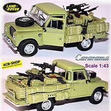 Land Rover Serie III 109 Pick-up militare militare 1971-84 beige 1:43 Cararama