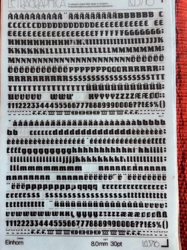 Letraset lettere istantanee - 5,