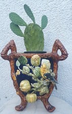 Fioriera da Giardino in Maiolica Circa 1870 Pezzo da Esposizione Molto Grande Altezza 54 cm.