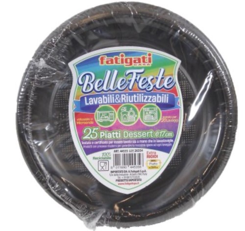 Piatti frutta dessert nero - e,