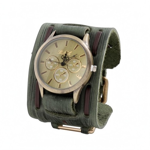 Montre bracelet cuir - cuir, trois