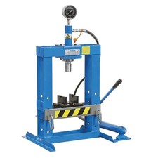 Pressa idraulica manuale da banco pistone mobile 10t Fervi p001/10