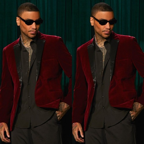 Tute uomo velluto bordeaux