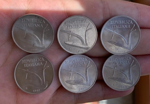 Repubblica italiana lire - italiana, 10