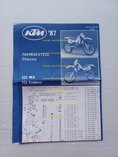 KTM 125 MX - Enduro 1987 catalogo ricambi TELAIO originale Spare Part List