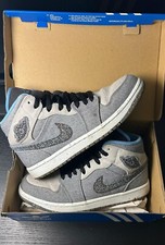 Air Jordan 1 Mid Crater Grey University Blue