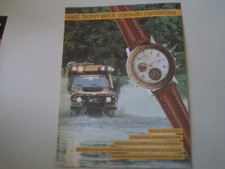advertising Pubblicità 1990 OROLOGIO CAMEL TROPHY WATCH MULTICHRONO e LAND ROVER