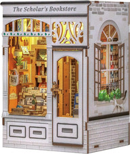 Kit Book Nook per Adulti - DIY Casa Prefabbricata Di Legno Con Luci LED, Puzzle 