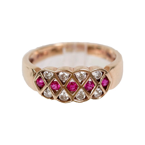 Anello oro con rubini - , e