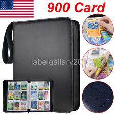 Raccoglitore tascabile 900 carte con cerniera 9 tasche raccoglitori album cartella nero US
