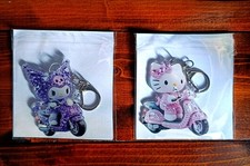 Coppia Hello Kitty  e Kuromi biker Portachiavi