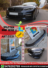 💫ART. 0321 SPLITTER PER BMW SERIE 5 G30 G31 2017-2020 MSPORT NERO LUCIDO💫