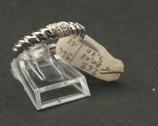 Fedina in oro  bianco 18 kt con diamanti taglio brillante ct. 0,07