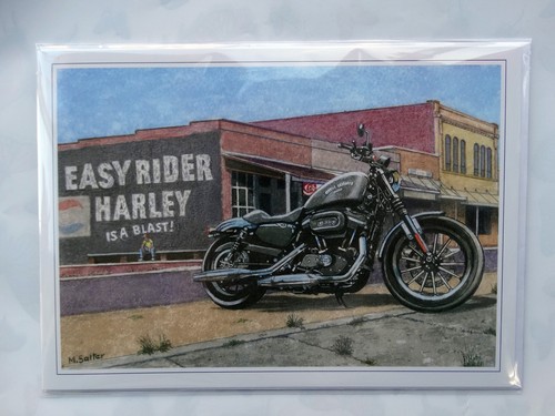 Biglietto auguri moto - moto, harley