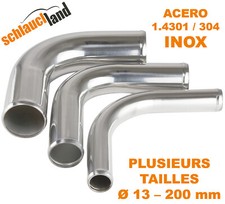 CURVA TUBO 90° Gradi ACCIAIO INOX MANICOTTO Gomito 1.4301 Flangiato flessibile