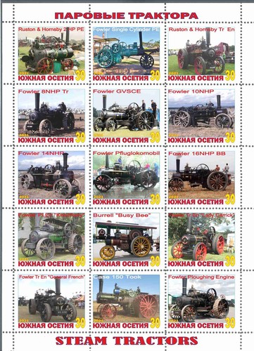 Foglio francobolli trattori - , a