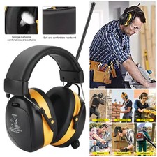 Paraorecchie di sicurezza riduzione rumore NRR 30 dB digitale AM FM radio stereo cuffie