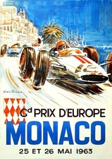 Monaco 1963 Poster Stampa Wall