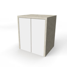 Mobile portalavatrice in legno