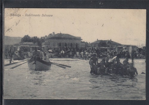 Cartolina albenga stabilimento - cartolina,