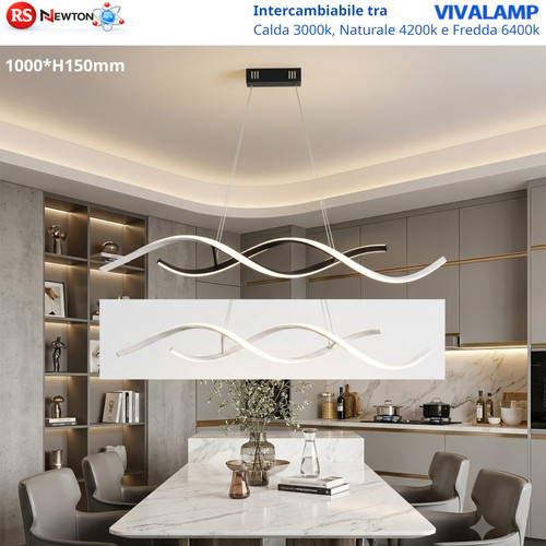 Lampadario led moderno bianco - led,
